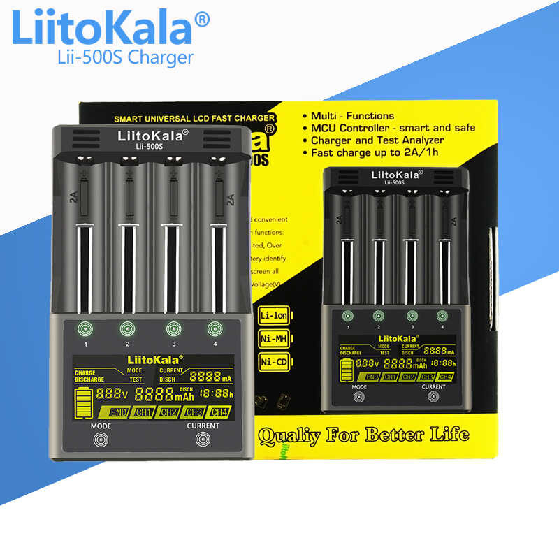 Δ Liitokala Lii-500 Lii-600 Lii-S8 Lii-S12 Lii-Pd4 Lii-Pd2 จอแสดงผล LCD 3.7V 1.2V 18650