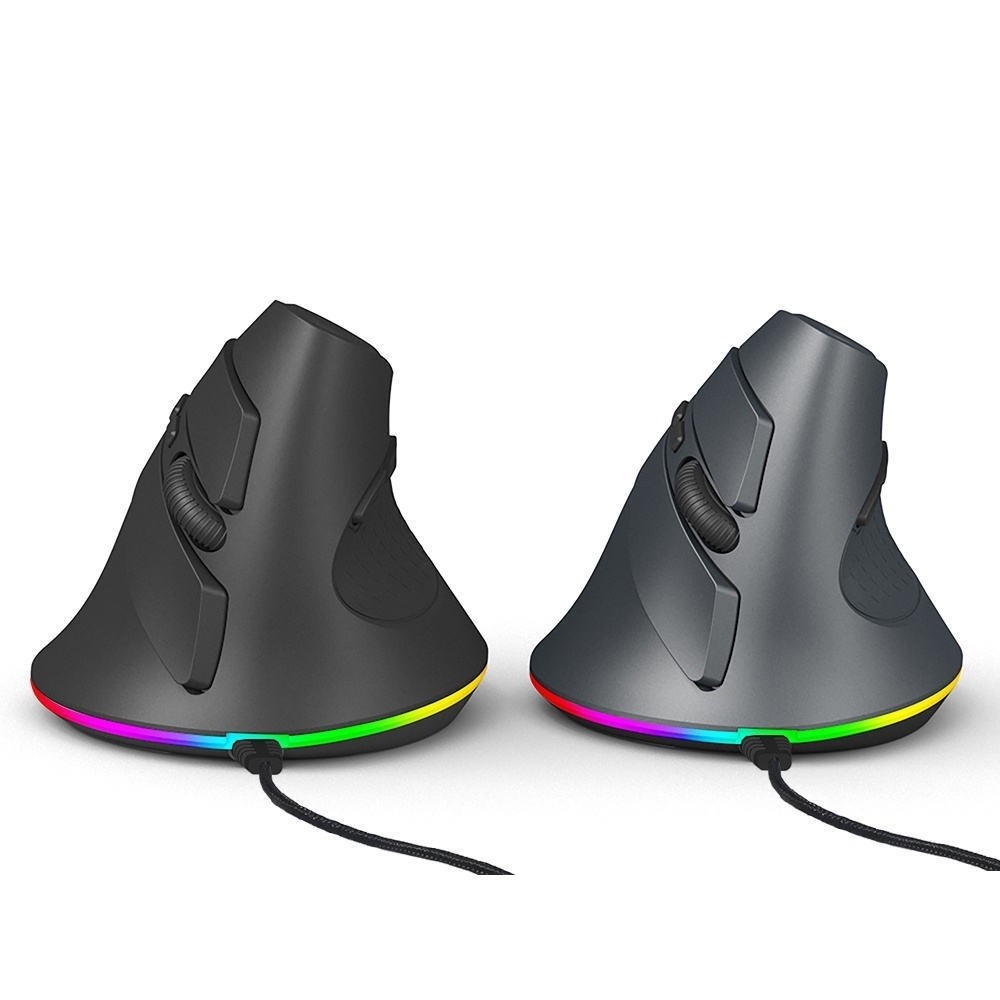 เมาส์แนวตั้งแบบมีสาย Ergonomic Backlit ขวามือ 3200DPI คอมพิวเตอร์ Office Gaming Optical Mice สําหรับ PC Macbook โน้ตบุ๊คแล็ปท็อป