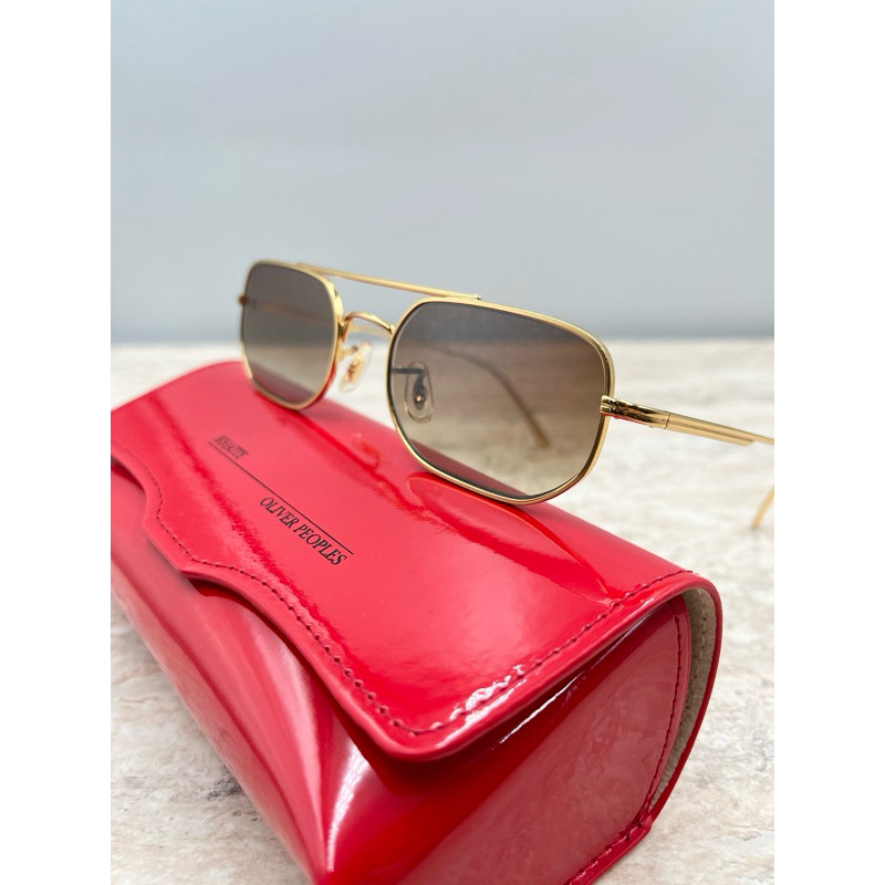 [GlassesMania] OLIVER PEOPLES x KHAITE Sunglasses % แว่นกันแดดรุ่น 1989C สี GOLD/DARK BROWN GRADIEN