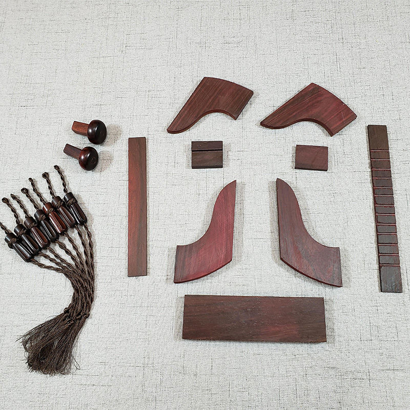 บิ๊กลีฟกุหลาบไม้จันทน์ Guqin Yueshan Guanjiao การรับรู้ Guqin Parts Guqin Guqin Pebble Guqin Maker