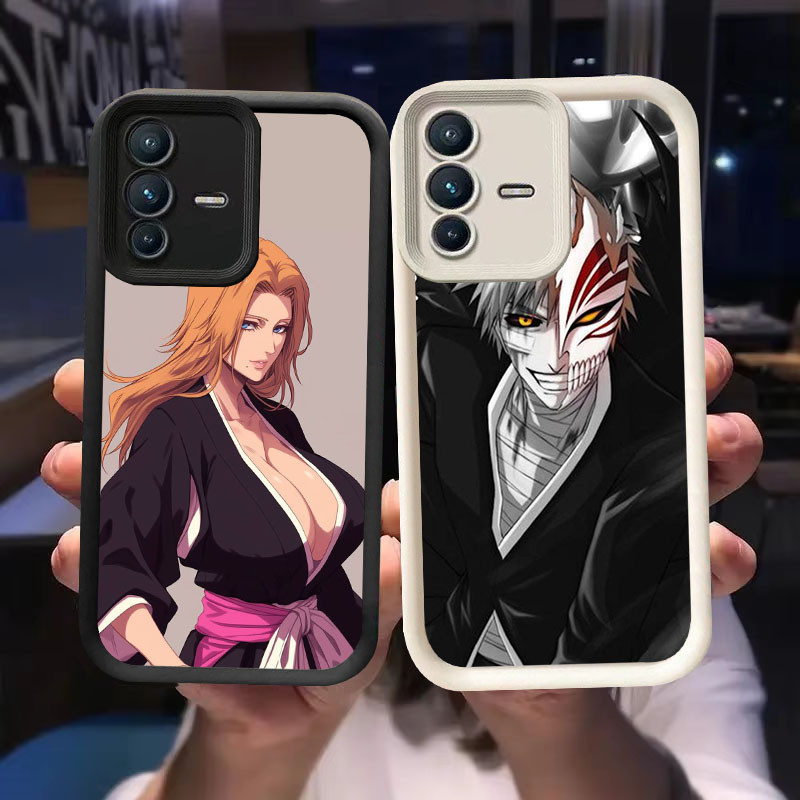 O-68 เคสฟอกขาวสําหรับ VIVO V23E Y75 V23 Y200 5G สีดําและสีขาว