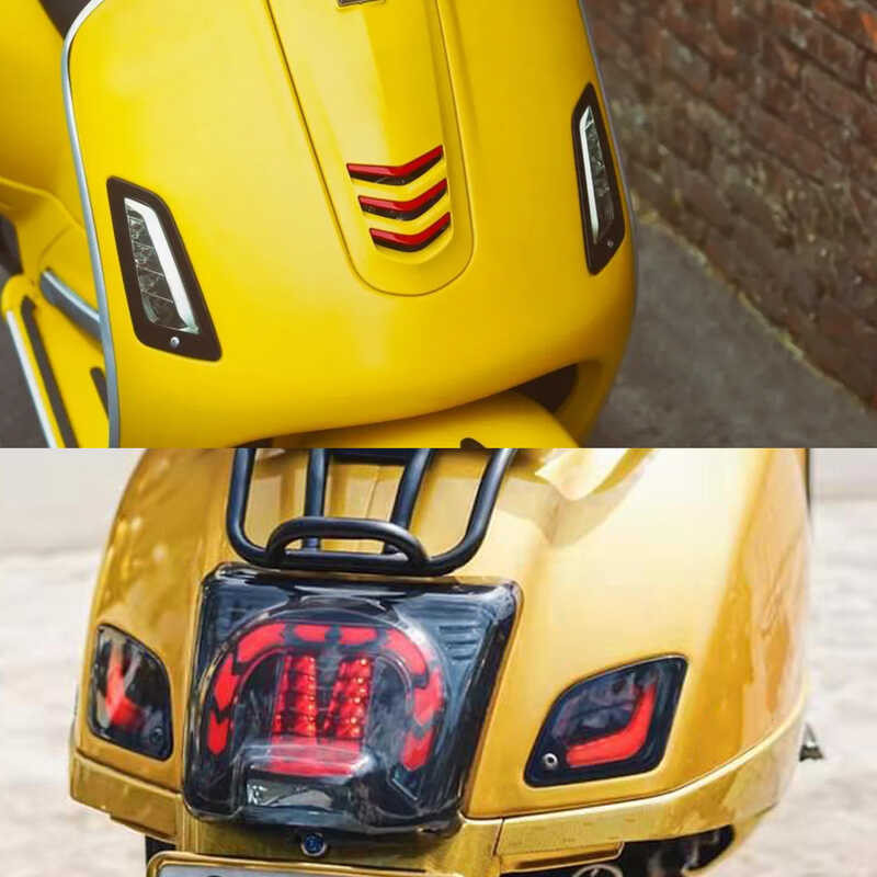 Δ ไฟเลี้ยว LED ใหม่สำหรับ Vespa GTS 300 Gts250 Gts300 Gts150 Gtv300 ไฟท้