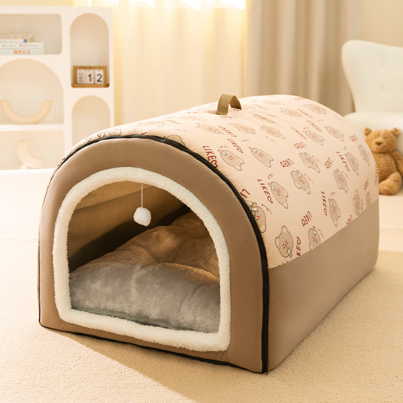 สุนัขขนาดใหญ่ฤดูหนาว WARM Dog House ที่ถอดออกได้และล้างทำความสะอาดได้สุนัข Four Seasons บ้านสุนัขขน