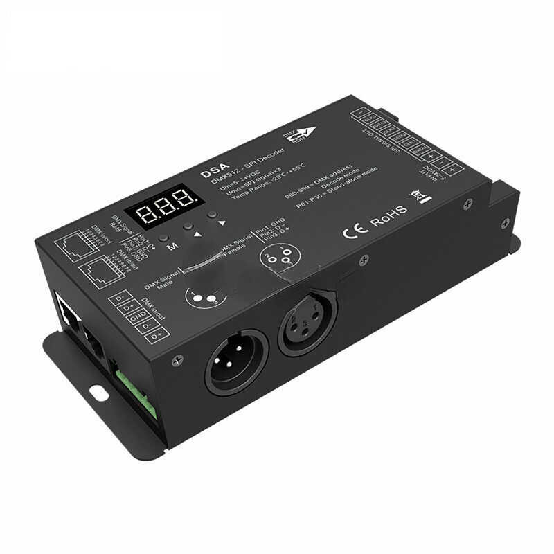5-24Vdc 🍀 Dmx512 To SPI Decoder (With Rf) Pixel Dimmer Muer Display For Ws2811 Ws2812 Sk6812 U