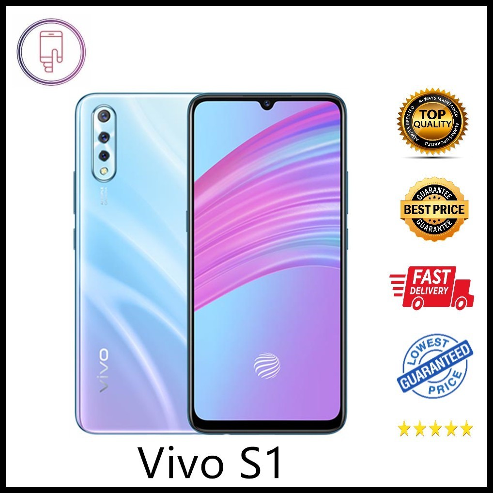 ในสต็อก Vivo S1 (8GB RAM + ROM 128GB/256GB) 6.38 นิ้ว 16MP LTE สภาพต้นฉบับมือสอง 95% เช่นสมาร์ทโฟนให