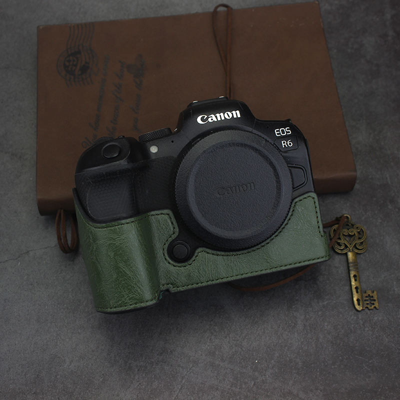 เหมาะสําหรับ Canon Micro Single EOSR6II กระเป๋ากล้องรุ่นที่สอง R5 เคสป้องกัน R8 ฐานอุปกรณ์เสริม RP R6 กล้องซองหนัง