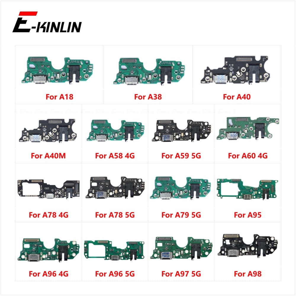Usb ชาร์จ Charger Dock พอร์ตพร้อมไมโครโฟน Flex สําหรับ OPPO A18 A38 A40 A40M A58 A59 A60 A78 A79 A95 A96 A97 A98 4G 5G