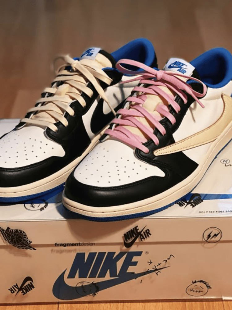 [ผ้าโดมิ] เหมาะสําหรับ AJ1 low Barb Lightning Shoelace TS Co-Branded Non-Oil Wax Solid Color Flat ai