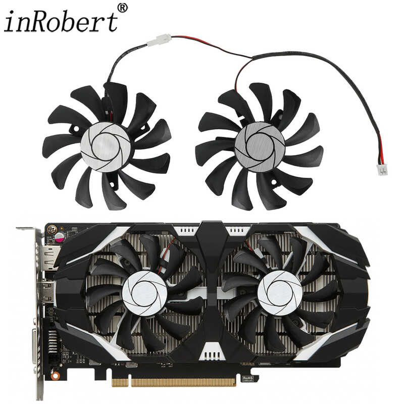 ไมโครสตาร์ GTX a 1050 1050 Ti 2GT OC 75 มม. HA8010H12F-Z GTX1050 GTX1050 การ์ดจ