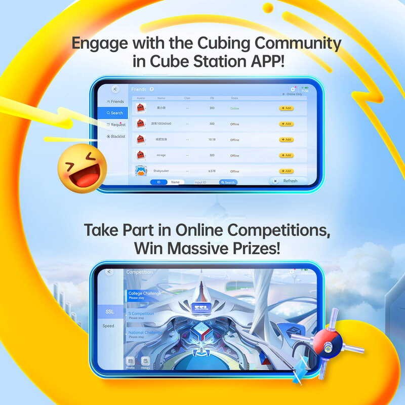 ❤ GAN 356 I Carry 2 Smart Cube 3X3 Speed ​​Cube การติดตามอัจฉริยะจับเว