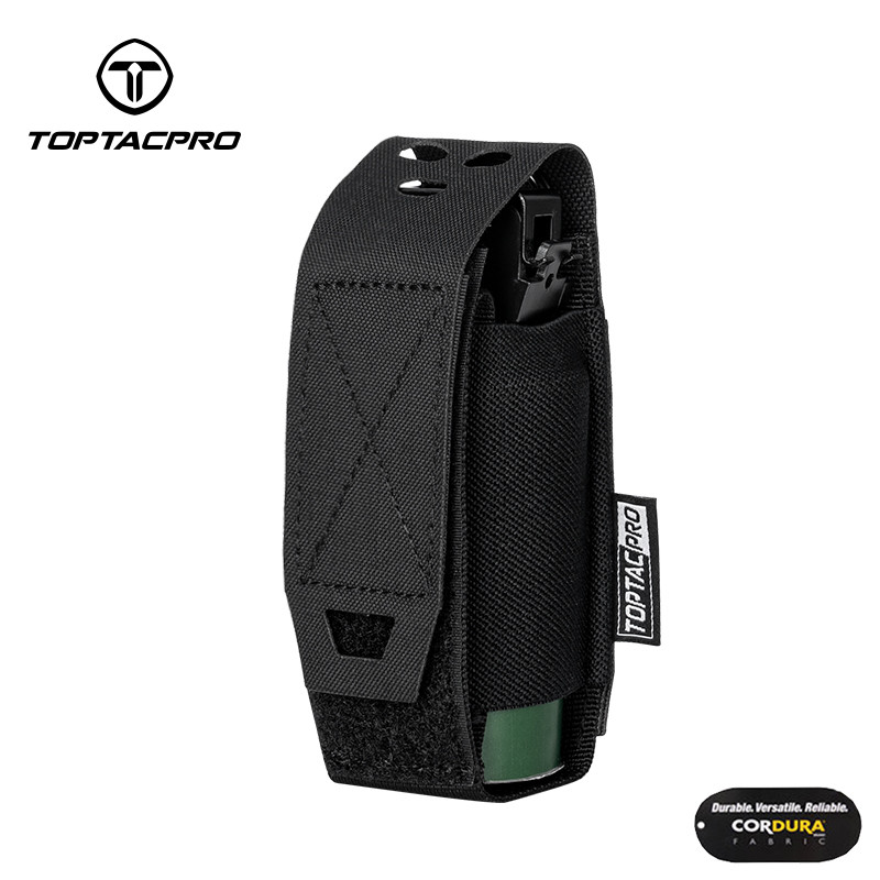 Toptacpro ยุทธวิธี กระเป๋าใส่แฟลชแบงแบบมินิ โมดูลาร์ MOLLE กระเป๋าใส่ระเบิดแฟลชแบบยุทธวิธี 8502
