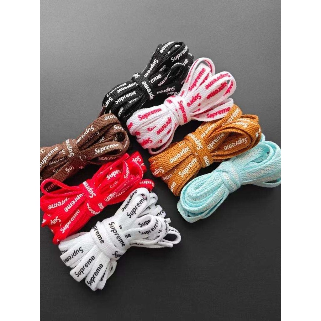 เหมาะสําหรับ AF1 Air Force No. 1 supreme Co-Branded Black Red Wheat Print Shoelace aj1 Shoelace 1970