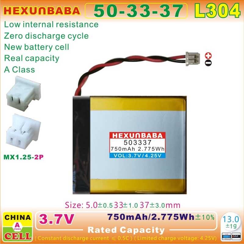 Δ Eu053337p 3.7V 750Mah 503337 NTC Mx.25 แบตเตอรี่จอภาพเด็ก Vb603 Vb605 Vb60