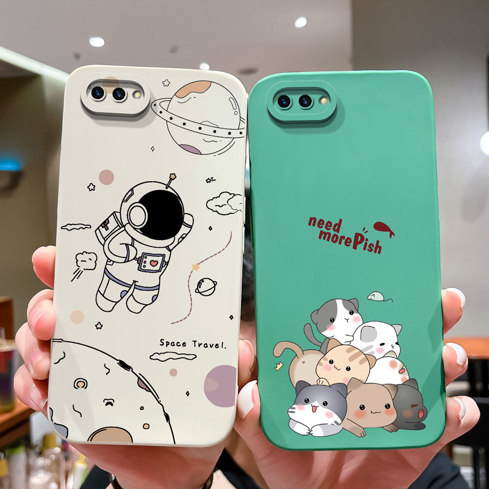 สําหรับ OPPO A5 AX5 A5s AX5s A3s A7 A7N A12 A12S A12e A11k กรณีนักบินอวกาศซิลิโคนนุ่มนักเรียนตาสําหร