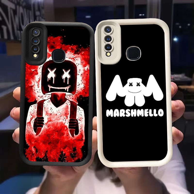 O-8 Marshmallow เคสสําหรับ VIVO Z1 V9 Y12 Y17 Y19 Y15 Y50 Y30 Pro สีดําและสีขาว