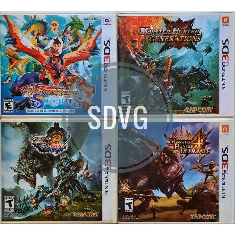 ในสต็อก 3DS Monster Hunter Generations Monster Hunter 3 & 4 Ultimate US/NTSC