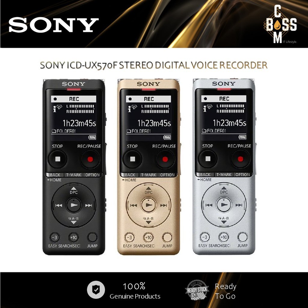 ในสต็อก *ORIGINAL* SONY ICD-UX570F STEREO DIGITAL VOICE RECORDER