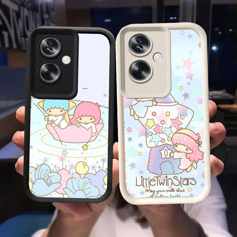 O-47 Twin Stars Casing สําหรับ Realme C31 C35 OPPO A79 Narzo 50A Prime 5G สีดําและสีขาว