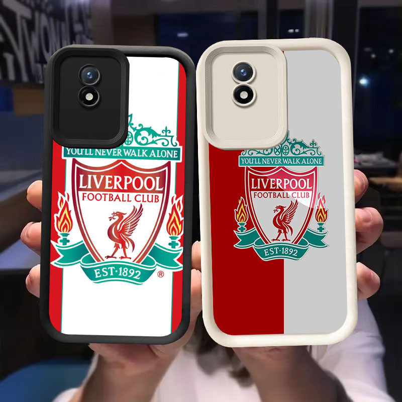O-74 fc-aliverpool ฟุตบอล fc สําหรับ VIVO Y02t Y02 V30 Y02a V30E Pro 5G สีดําและสีขาว