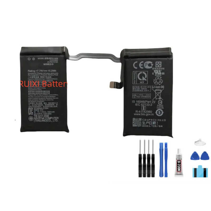 ▥ EUIXI เดิม C21p2001 6000Mah สําหรับ  ROG 5 โทรศัพท์ 5S Pro Zs673 I005da I005db แบตเตอรี