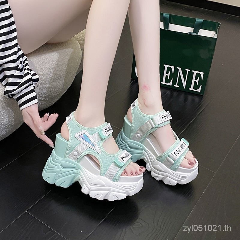 2023พร้อมส่ง!! รองเท้าส้นตึก รัดส้น รองเท้าส้นสูง สูง10cm size34-39