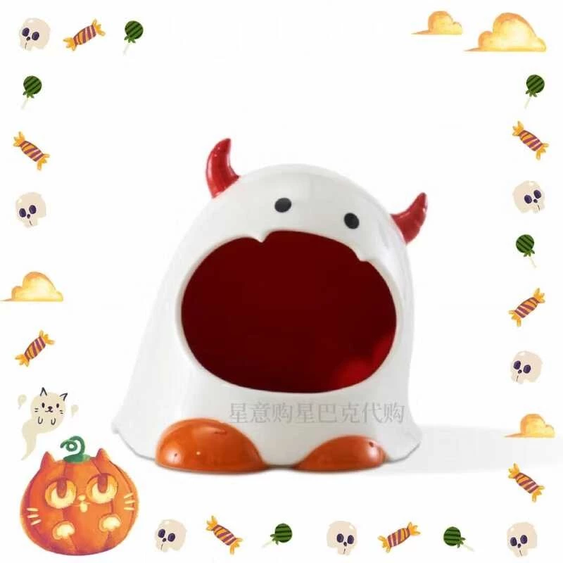 Store Official Halloween 2022 Pumpkin Masquerade Candy Mark Straw Warm Water Cup Tumbler Starbuck thumbnail 4