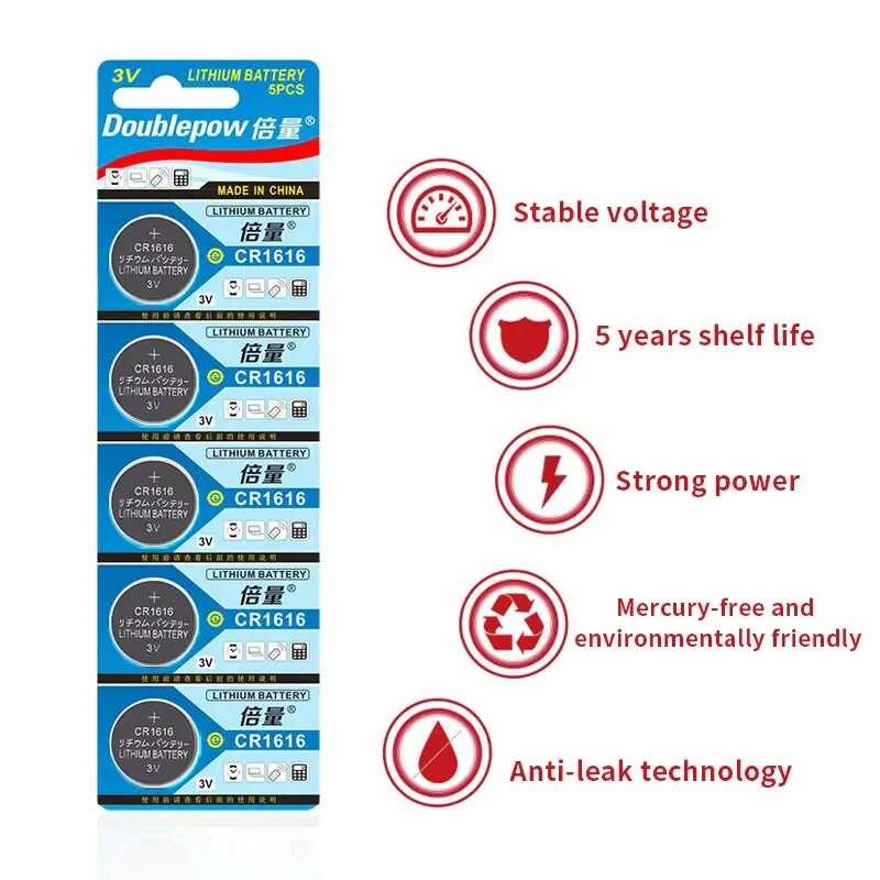 Δ Cr1616 แบตเตอรี่ปุ่ม 3V ลิเธียมไอออน Dl1616 Br1616 Lm1616 เครื่