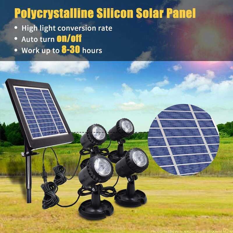 Leds 🍀 Pool Lights Waterproof Solar Powered Garden Pond Light Pathway Walkway Lawn Backyard Li