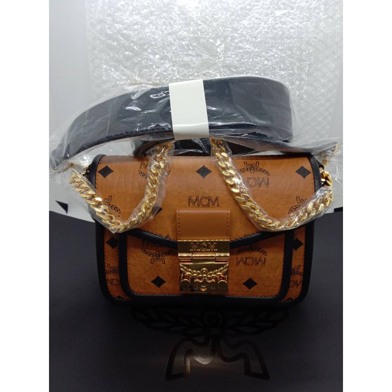 ♞,♘,♙new mcm แท้Patricia Crossbody sz.mini due