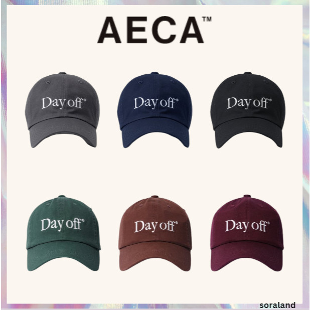 ♞[AECA White ] Unisex DAY OFF CAP 6 สี ercv