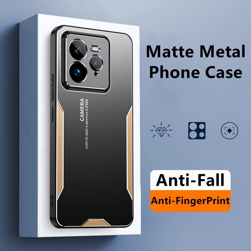 เคสสําหรับRealme GT7 GT7Pro GT6 GT5 ⭐เคสโทรศัพท์โลหะด้าน⭐ เคสกันกระแทก OPPO RealmeGT7 RealmeGT7Pro 7