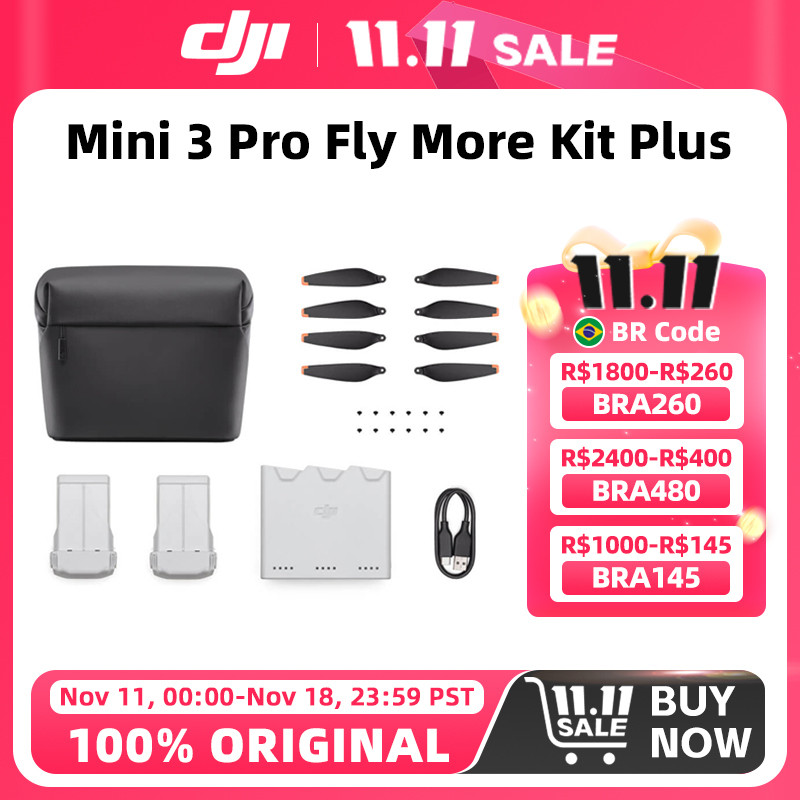 Dji Mini 3 Pro Fly More Kit Plus แบตเตอรี่เที่ยวบินอัจฉริยะ Plus Two-Way ชาร์จ Hub ใบพัดกระเป๋าสะพาย