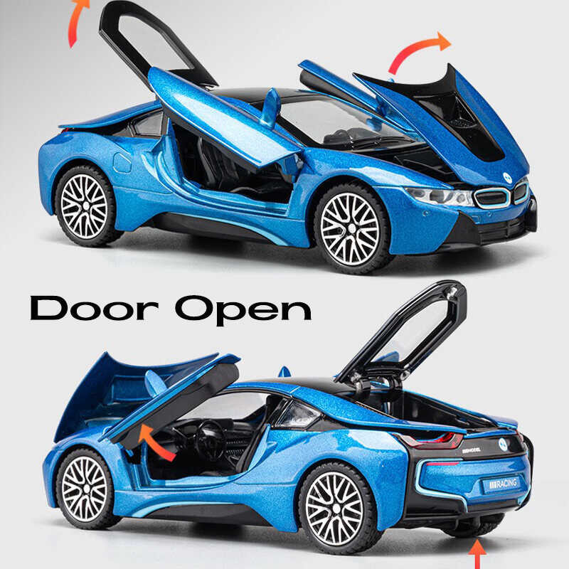 LY I8 โมเดลรถโลหะผสม ,รถ Diecast ของเล่นเสียงประกอบเบา & ขอ