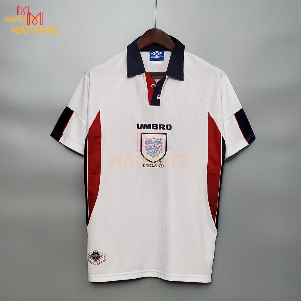 98 ENG Home Retro เสื้อฟุตบอล เสื้อฟุตบอล Breathable