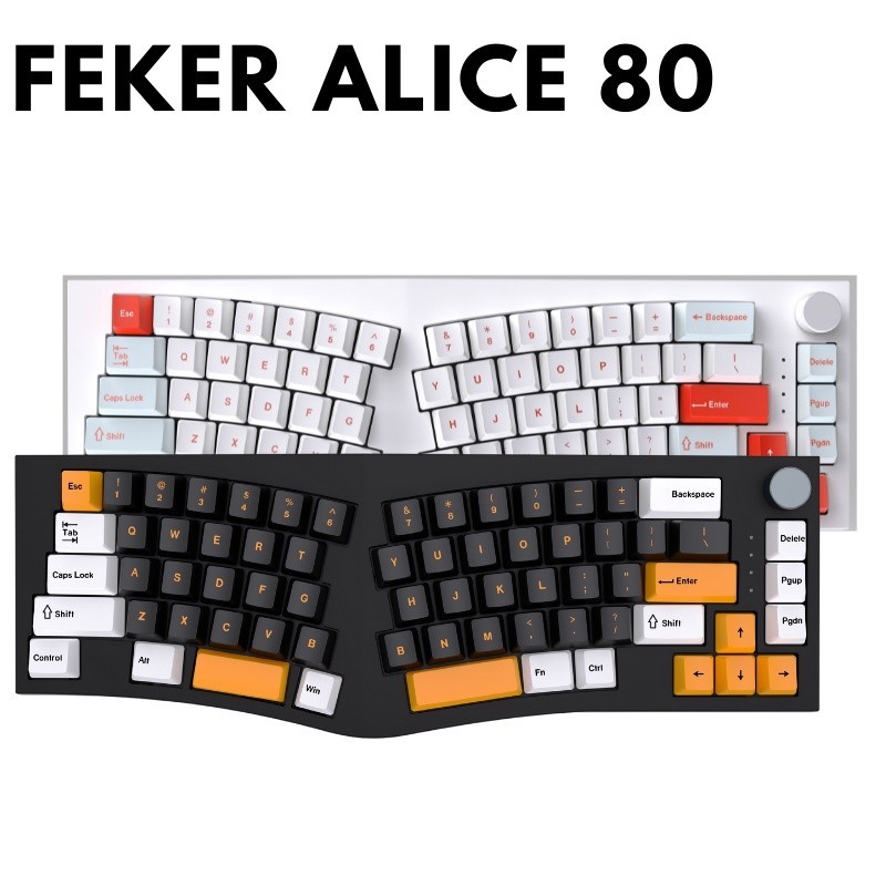 FEKER Alice 80 คีย์บอร์ดแบบมีสาย 65% RGB แบบถอดเปลี่ยนได้แบบกำหนดเอง 68 คีย์ Alice80 อุปกรณ์เสริมคี