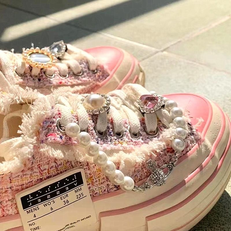 ♞,♘Wu Jianhao Vessel Pink Diy Canvas Shoes Decorative Buckle Lace Accessories Buckle Small Red Book
