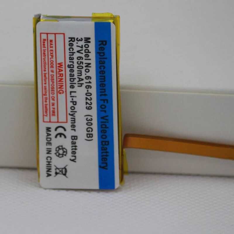 ▥ 650Mahแบตเตรี่ทดแทนสำหรับipod Classic 6Th 7Th 80Gb 120Gb 160Gbสำหรับipod 5/5.5 Gen 30 Gb 616-