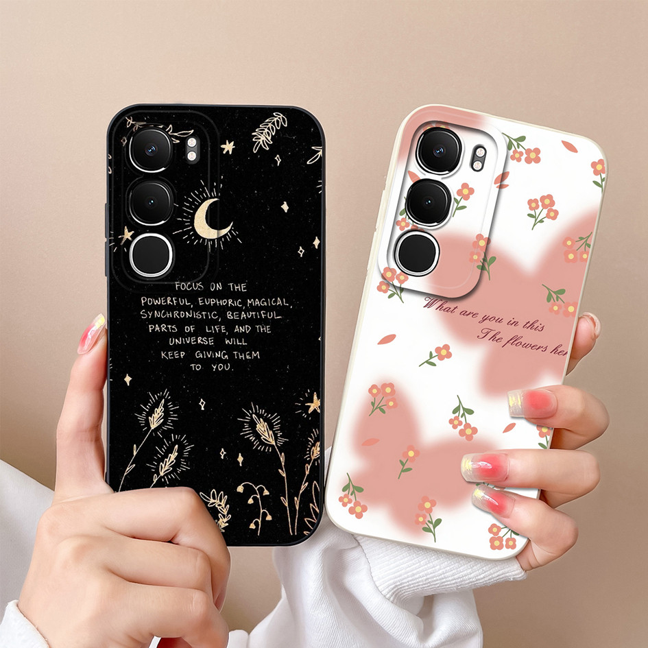 ปลอกสําหรับ Vivo Y19S 4G เคสโทรศัพท์ป้องกันกล้องน่ารักการ์ตูนสัตว์รูปแบบ Soft Smooth ซิลิโคนเหลวกันกระแทกป้องกันปกหลังสําหรับ VivoY19S 4G Capa กันชน