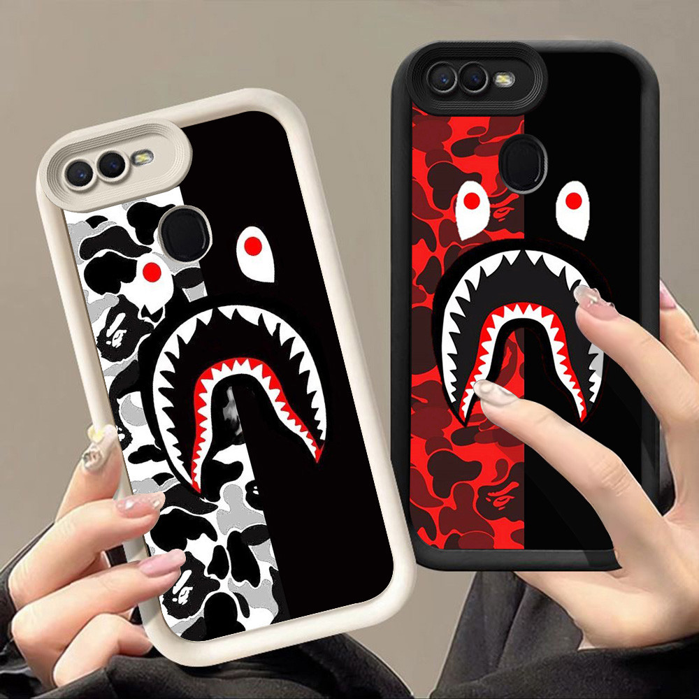 เคสสําหรับOPPO Realme A12 A12s F7 C2 F9 C2s A5S A5 A1K A11K A12E A7 A3S Pro Q-49 bape shark