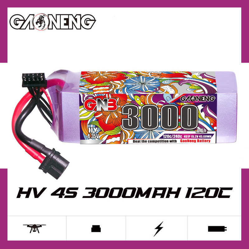 Δ 1 / 2 ชิ้น GNB Lipo แบตเตอรี่ 4S 6S 3000Mah 5200Mah 120C สำหรับ FPV Drone