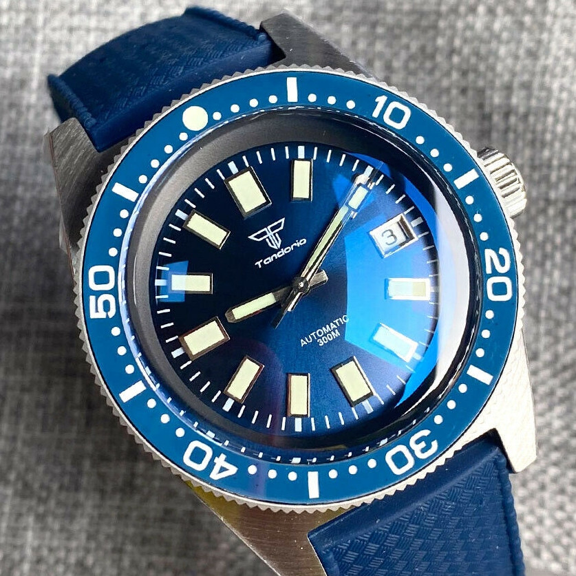 [Pre-order][ออโต้] Tandorio 62MAS 41MM C3 AR Dome Sapphire 120 Click NH35A 300M