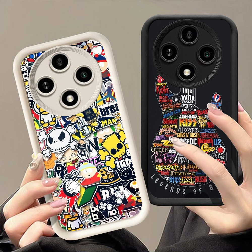 สําหรับ Xiaomi Redmi 14C POCO C75 X3 หมายเหตุ 15 M8 9S A3 A3X 8 9 Pro Q-31 แฟชั่น Rock Band