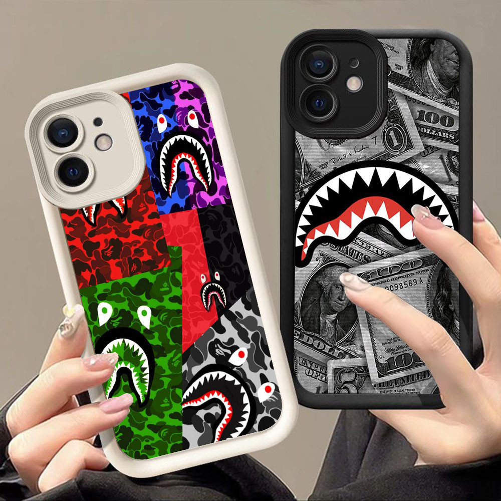 เคสสําหรับ iPhone 11 XR 13 12 Mini 16 17 Pro Max Q-85 Bape