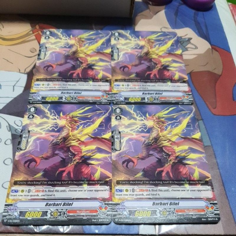 ในสต็อก 4 ชิ้น BARBARI BILEL PR CARDFIGHT VANGUARD ENGLISH