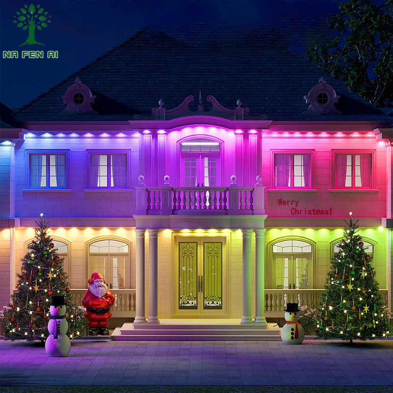 NFA 🍀 Outdoor Colorful RGBIC Permanent Waterproopp Smart Control Eaves Lights Festival