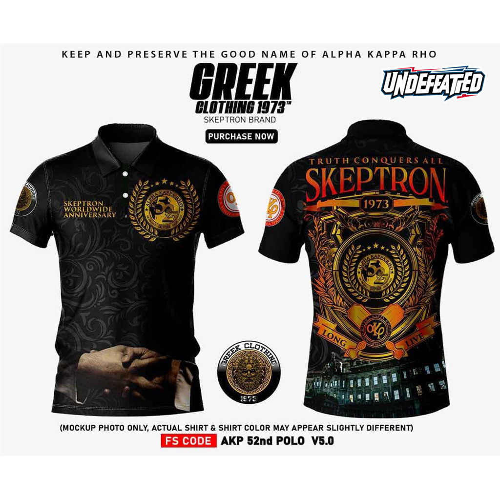 2025 AKP 1973 Alpha Kappa Rho V34 52th ออกแบบใหม่ครบรอบ Skeptron 52st เสื้อผ้าเสื้อยืดสําหรับผู้ชายแ