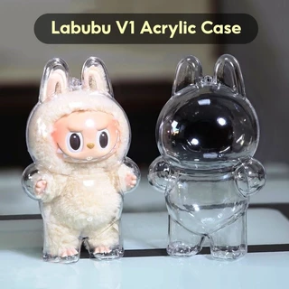[ผู้ขายท้องถิ่น]🚚 Labubu อะคริลิคตุ๊กตา V3 V2 V1 แบบพกพากันน้ํากันฝุ่นกรณี Labu HD Clear กล่องเก็บป้องกันไวนิลรูปจี้กระเป๋าไม่มีตุ๊กตา
