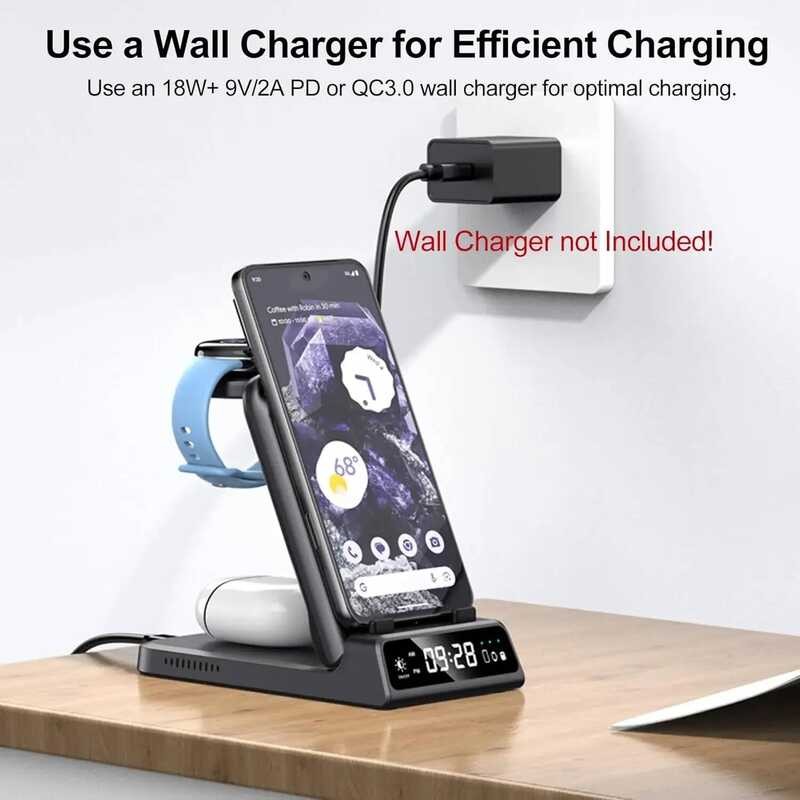 ▥ Swanscout 703G2 Wireless Charger Google 9 XL Watch Fitbit Versa 4 3 Sense สําหรับ Pixel Buds