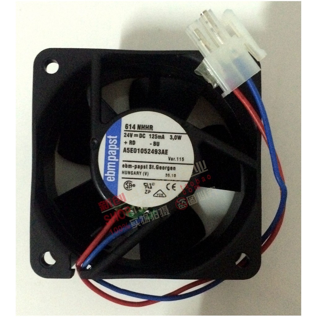 A5E01052493AE 24V 125mA 3.0W Original ebmpapst 614NHHR พัดลมระบายความร้อน