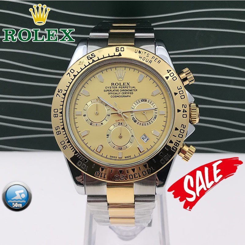 ในสต็อก ROLEX Daytona นาฬิกาสําหรับชาย Pawanble Original Water Proof ROLEX นาฬิกาผู้หญิง Pawnable O